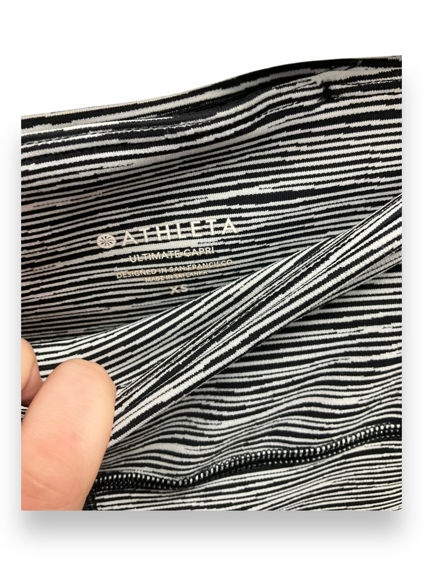 Athletic Leggings By Athleta In Striped, Size: Xs