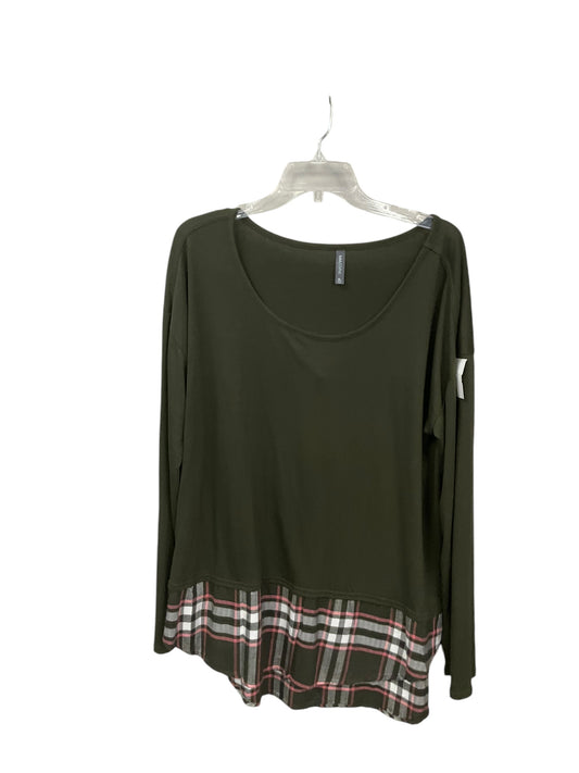 Top Long Sleeve By Massini In Olive, Size: Xl