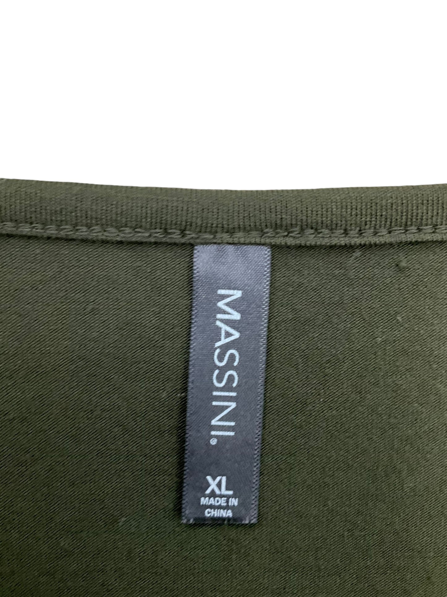 Top Long Sleeve By Massini In Olive, Size: Xl