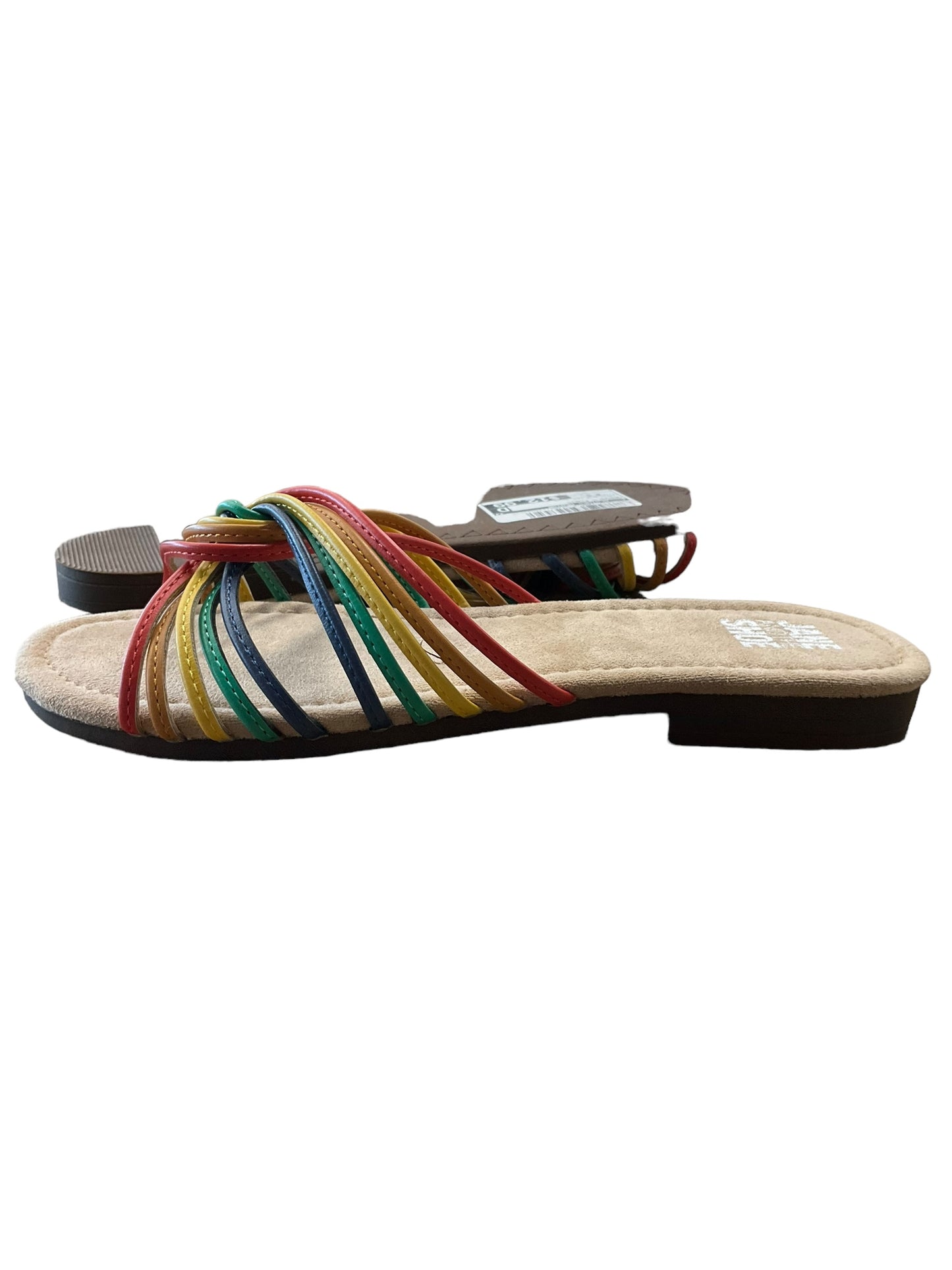 Multi-colored Sandals Flats Clothes Mentor, Size 6.5