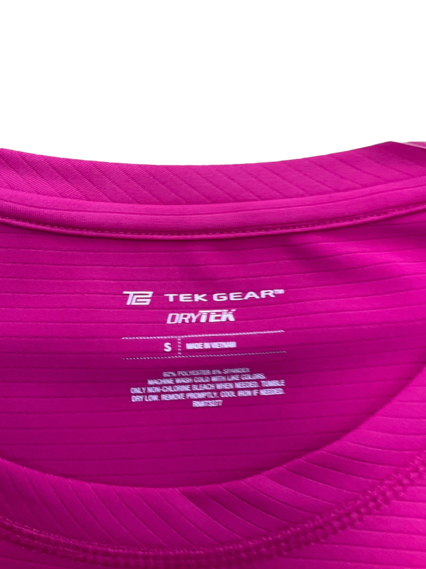 Athletic Top Short Sleeve By Tek Gear In Pink, Size: S