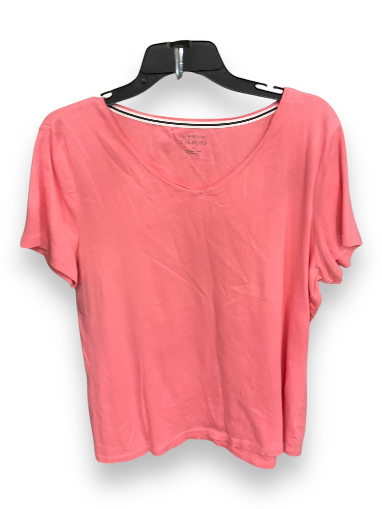 Top Short Sleeve By Talbots In Peach, Size: Xl