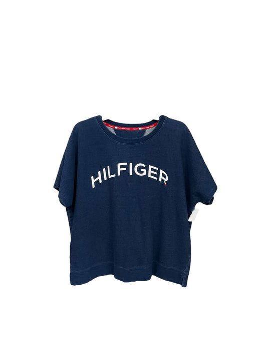 Athletic Top Short Sleeve By Tommy Hilfiger In Navy, Size: Xl