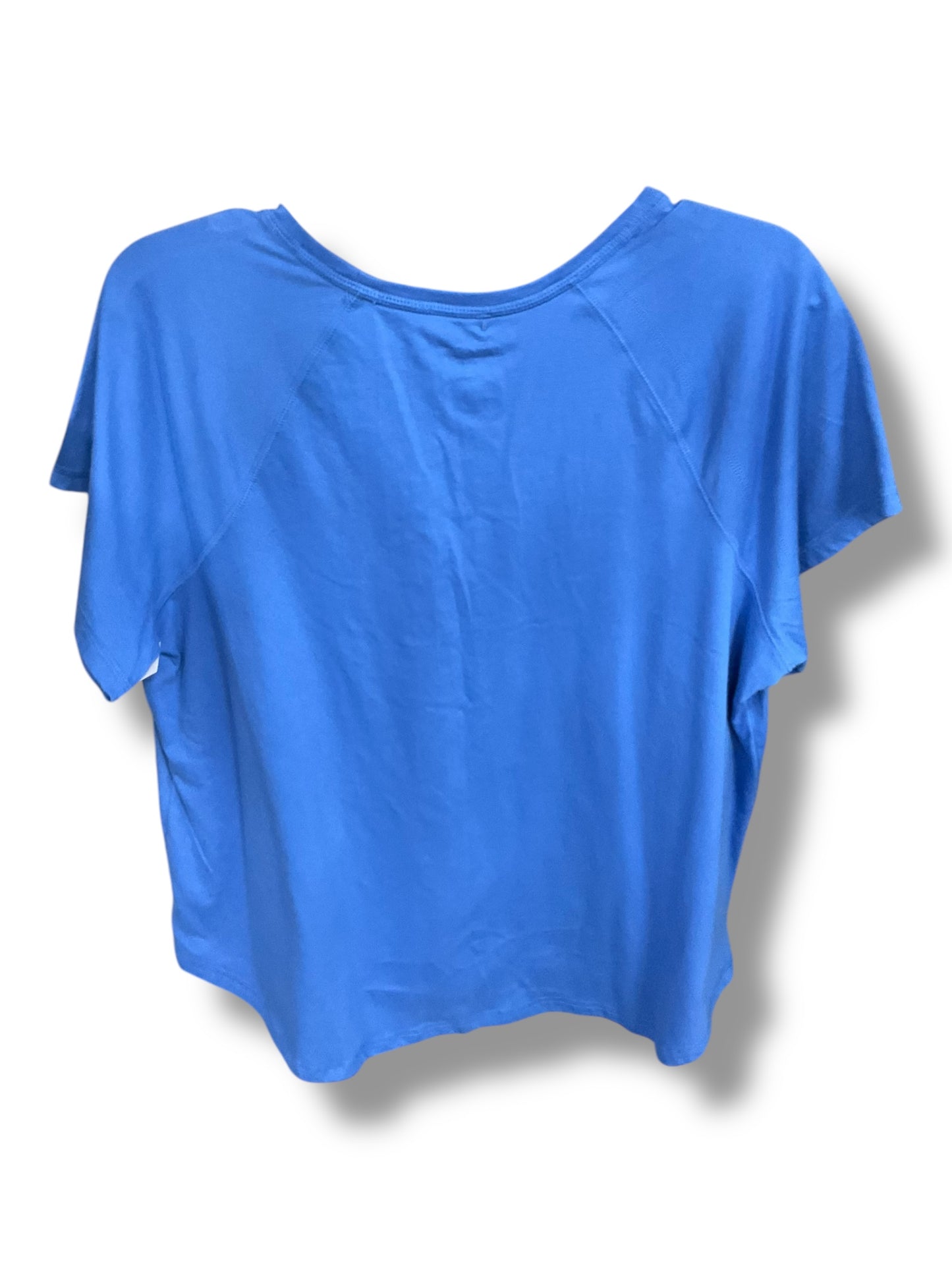 Athletic Top Short Sleeve By Tek Gear In Blue, Size: 1x