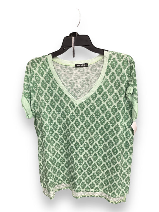 Top Short Sleeve By David Cline In Green, Size: 1x