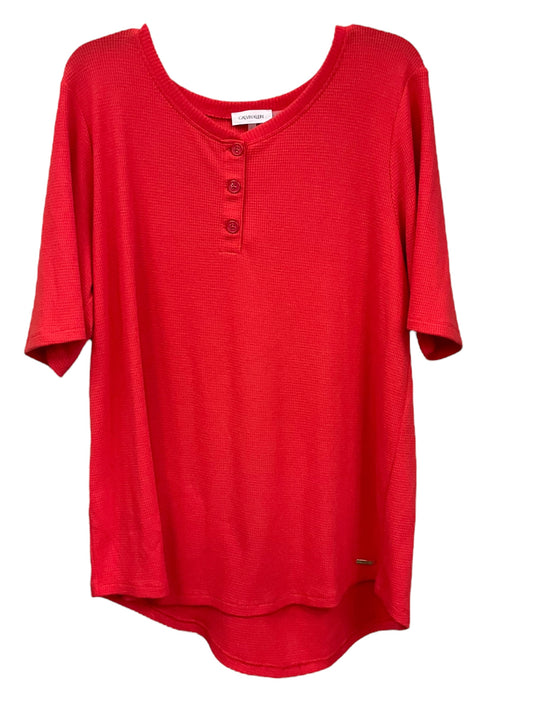 Coral Top Short Sleeve Calvin Klein, Size Xl