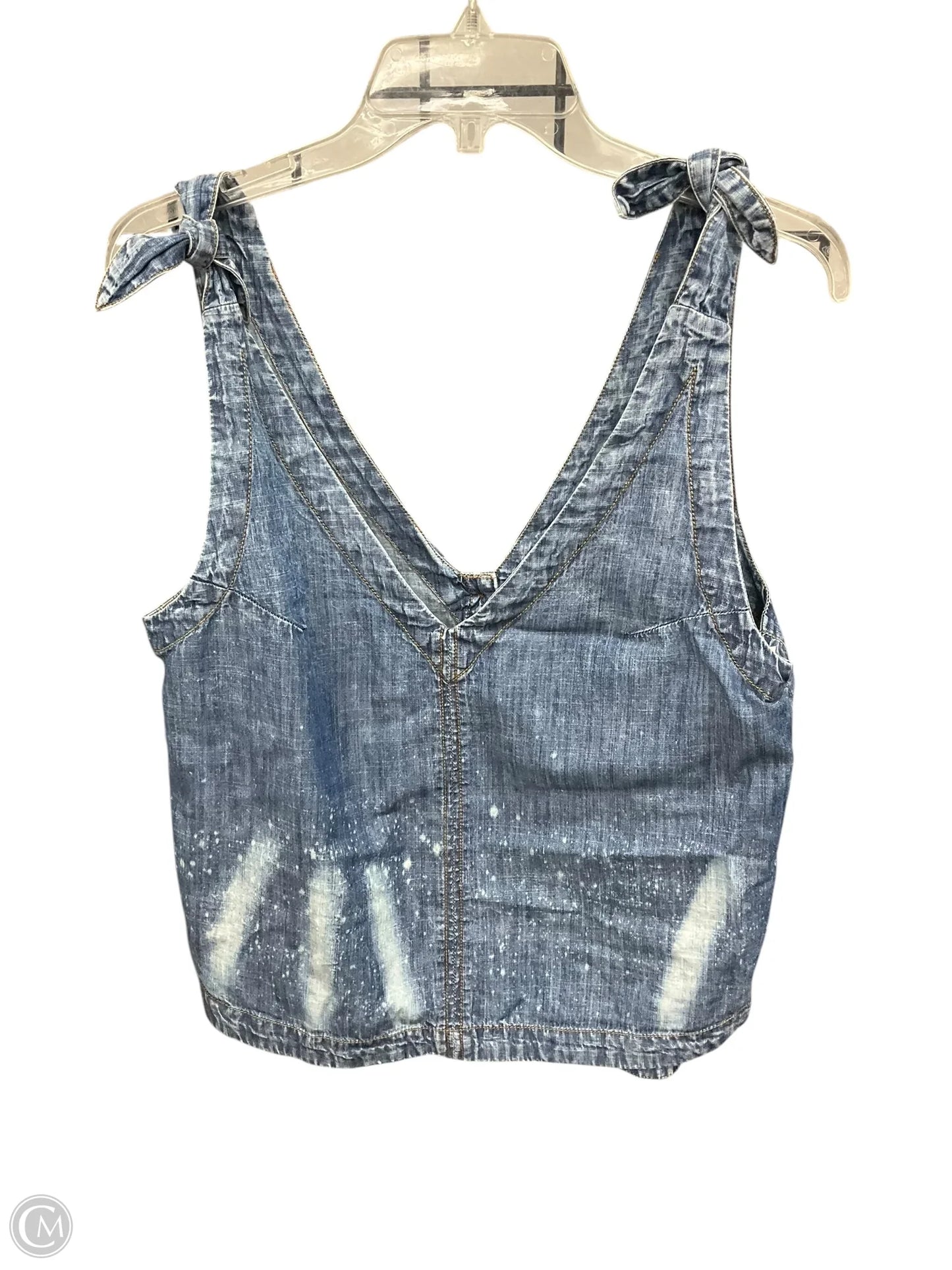 Top Sleeveless By Pilcro In Blue Denim, Size: L