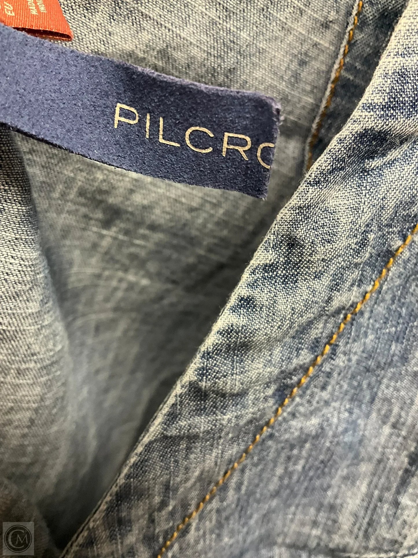 Top Sleeveless By Pilcro In Blue Denim, Size: L