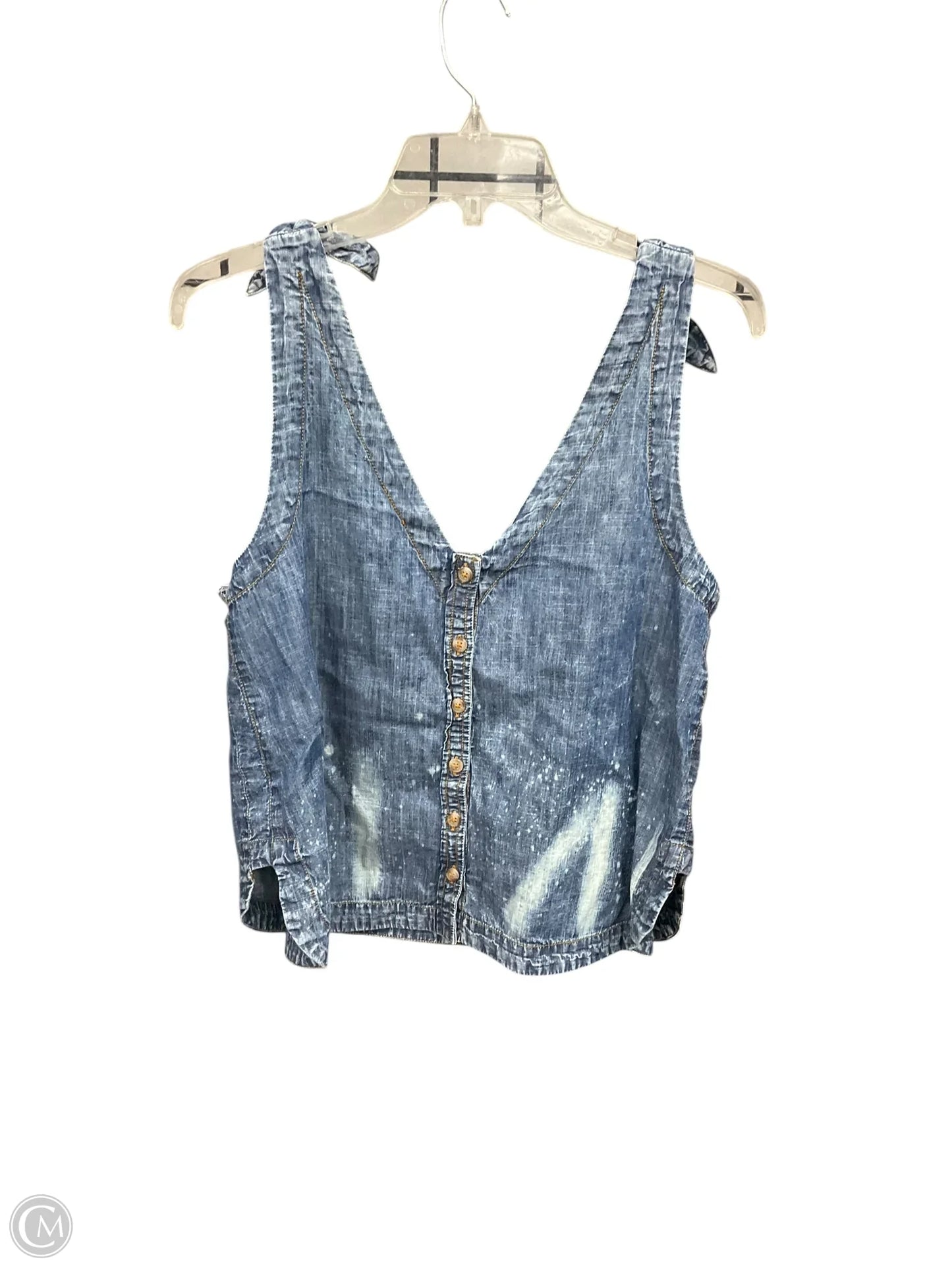 Top Sleeveless By Pilcro In Blue Denim, Size: L