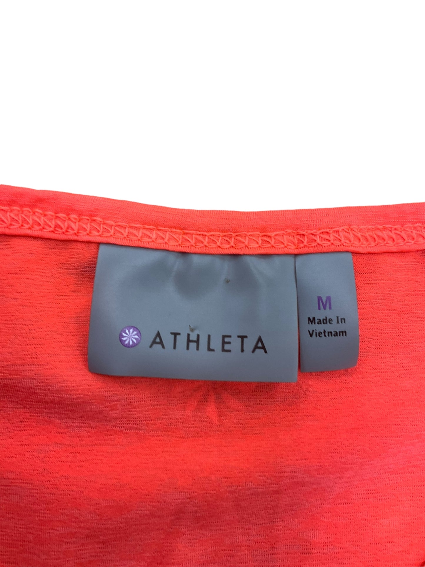 Athletic Top Short Sleeve By Athleta In Orange, Size: M