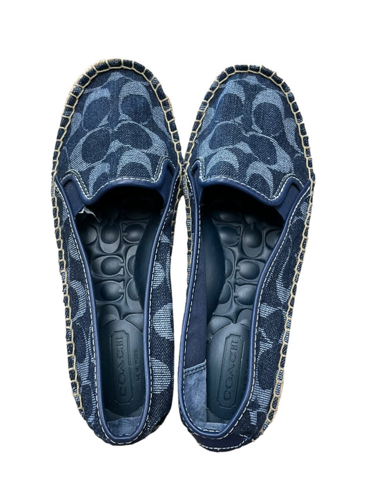 Navy Shoes Flats Coach, Size 7