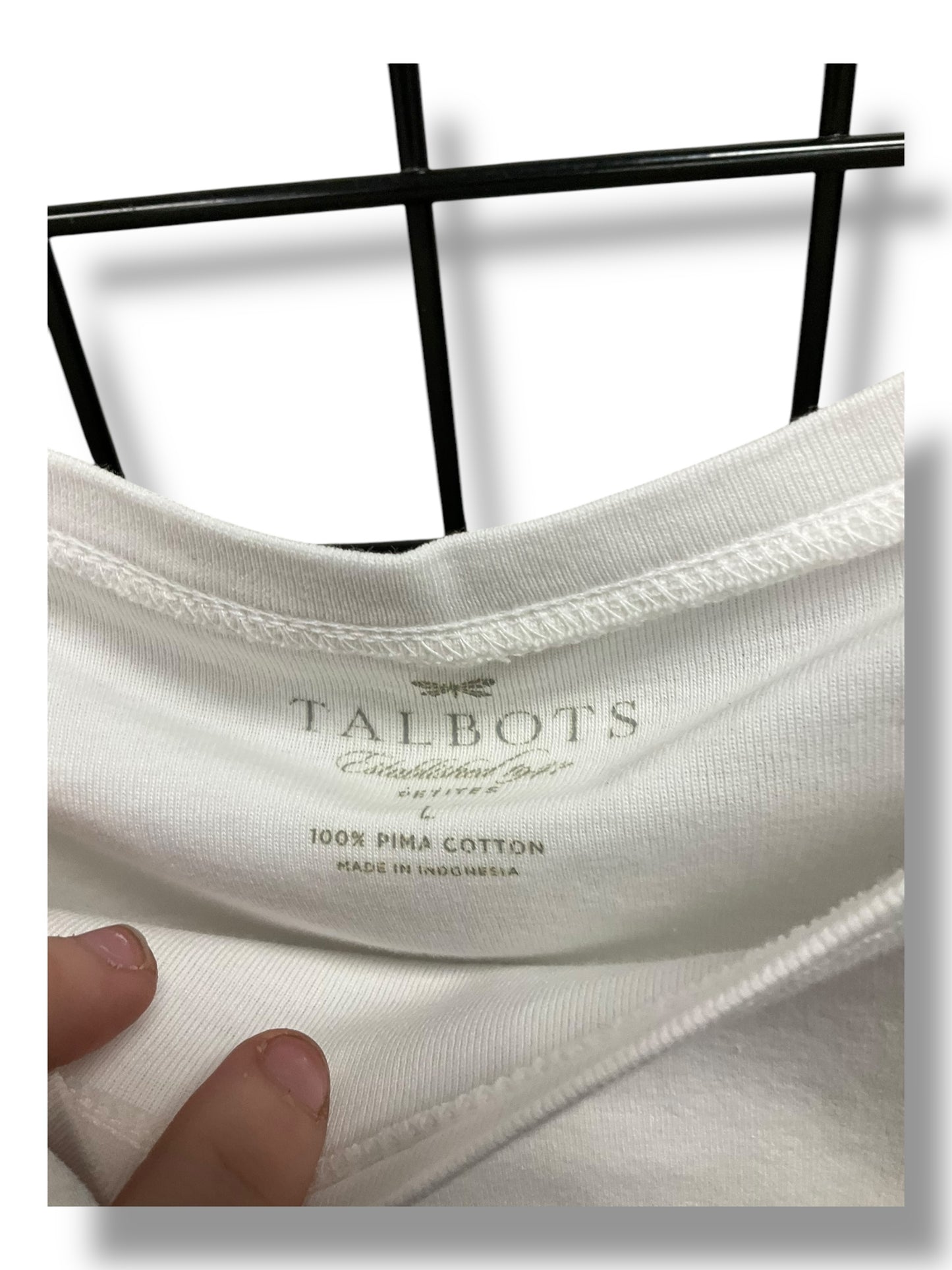 Top 3/4 Sleeve By Talbots In White, Size: L