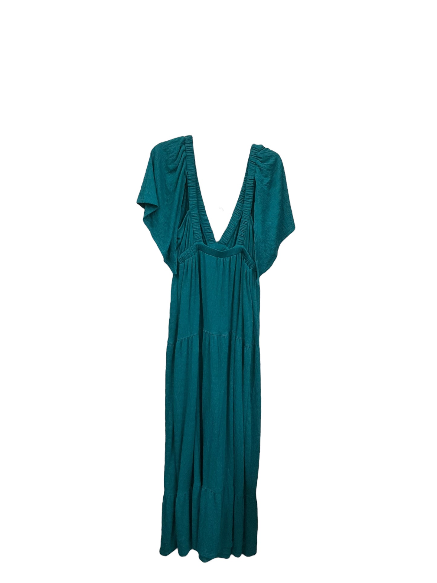 Teal Dress Casual Maxi Clothes Mentor, Size M