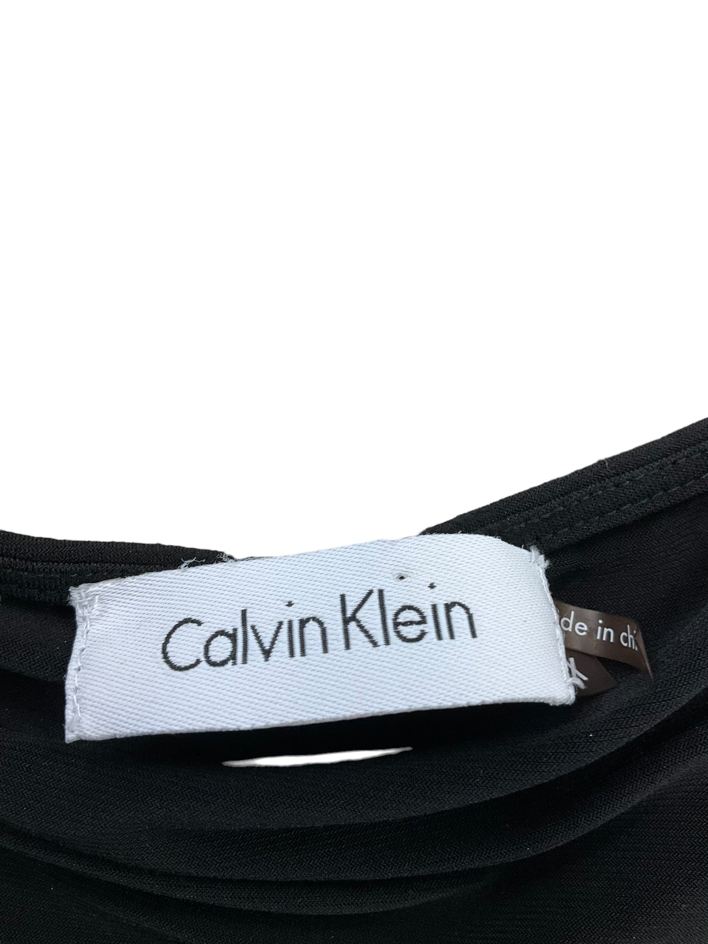 Top Sleeveless By Calvin Klein In Black, Size: 2x