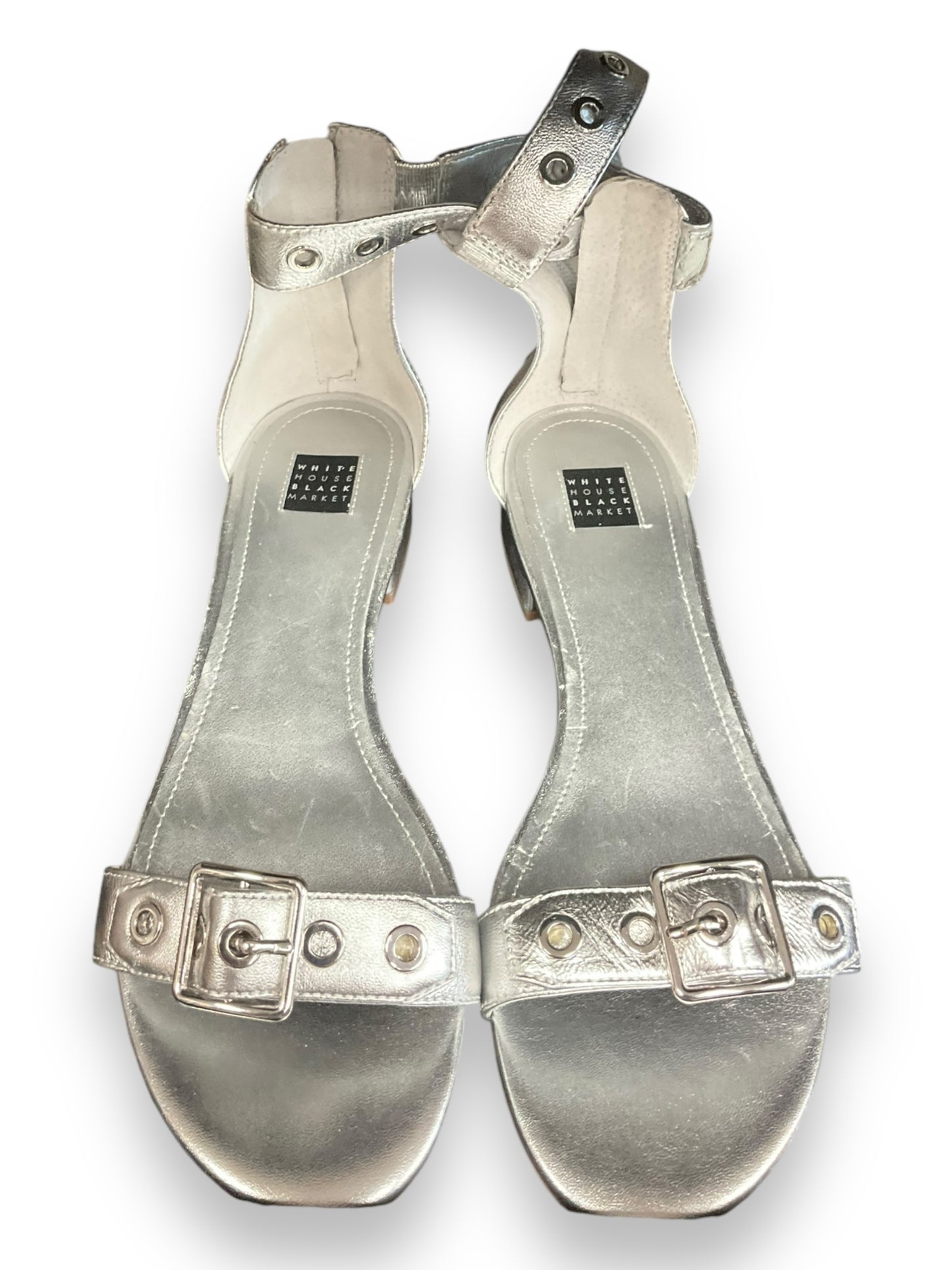 Sandals Flats By White House Black Market In Silver, Size: 8