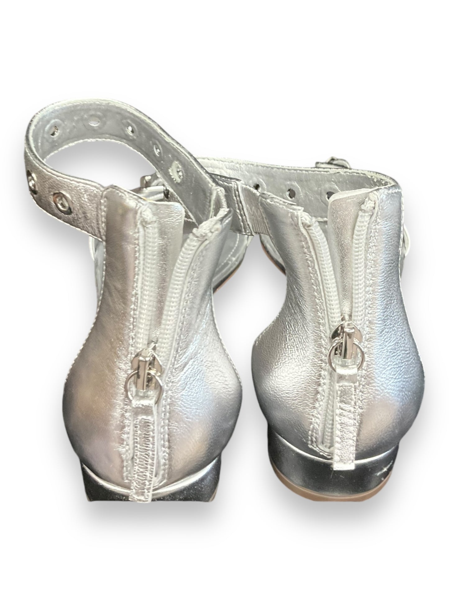 Sandals Flats By White House Black Market In Silver, Size: 8