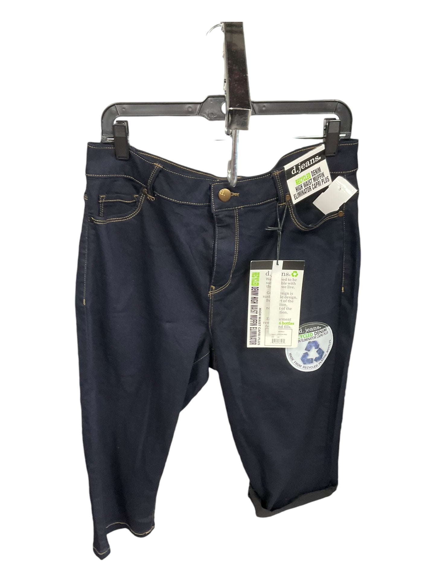 Capris By D Jeans In Blue Denim, Size: 16w