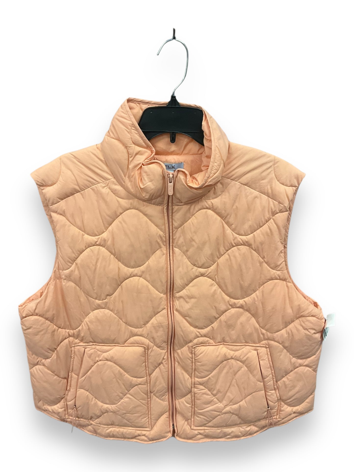 Vest Puffer & Quilted By Flx In Peach, Size: Xxl