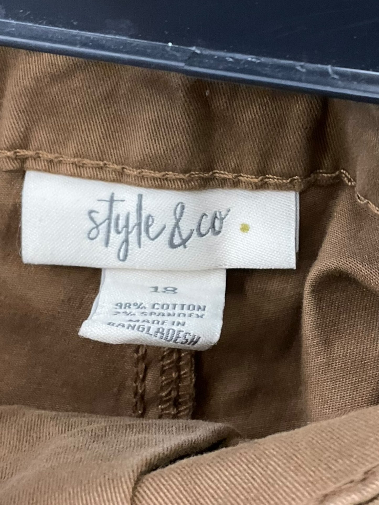 Brown Capris Style And Company, Size 18