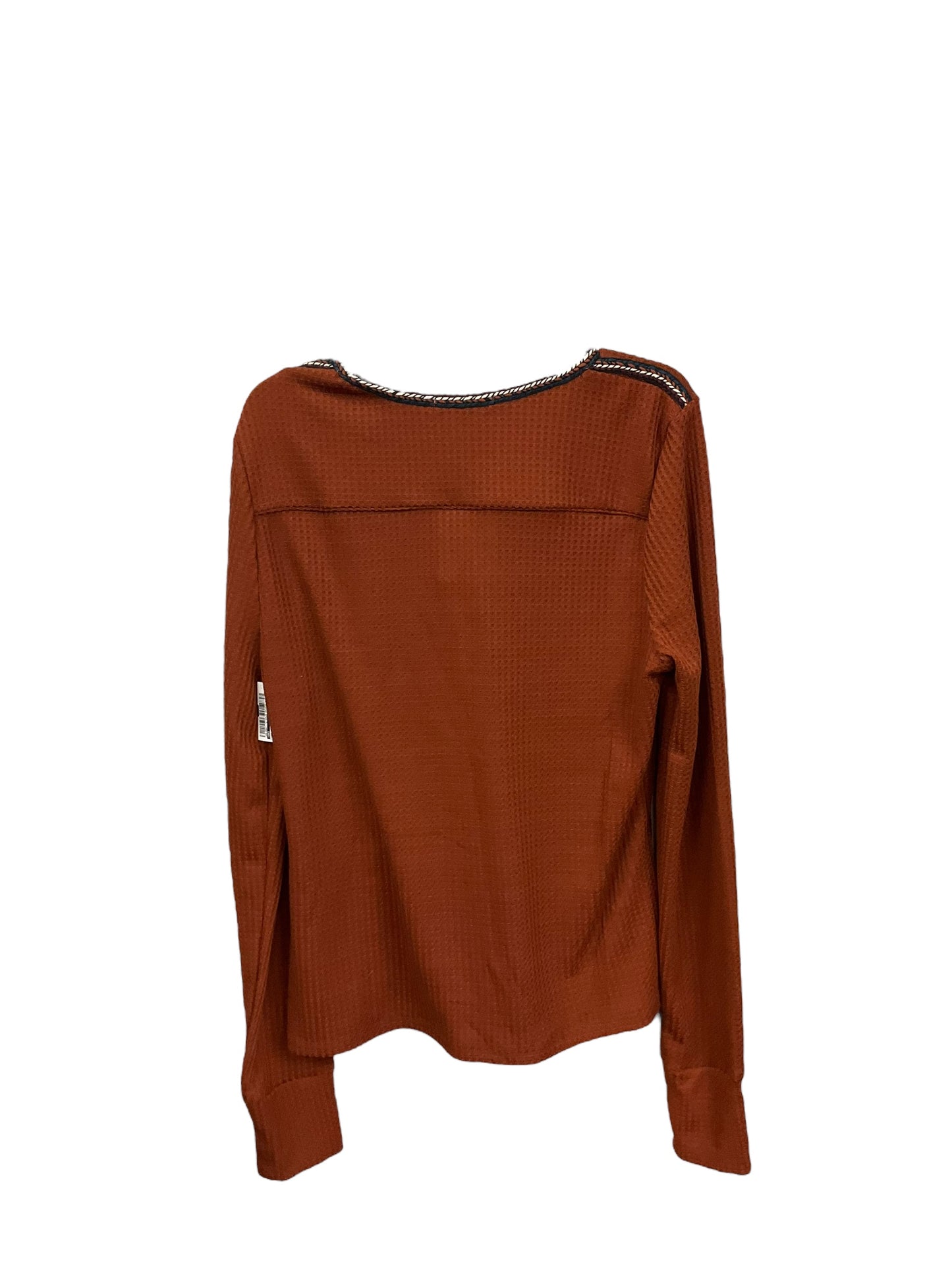 Top Long Sleeve By Dr2 In Brown, Size: Xl