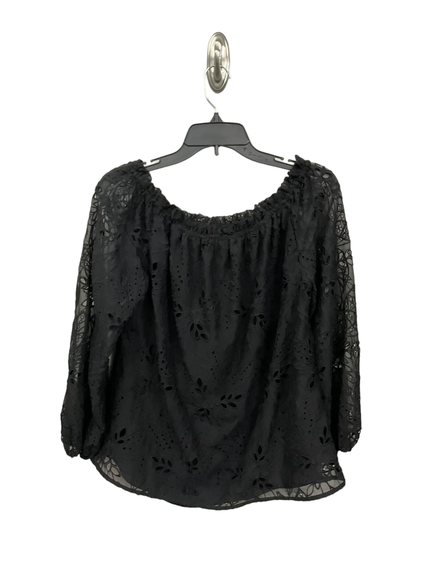 Top Long Sleeve By White House Black Market In Black, Size: M