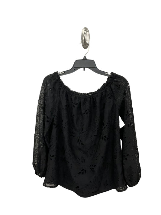 Top Long Sleeve By White House Black Market In Black, Size: M