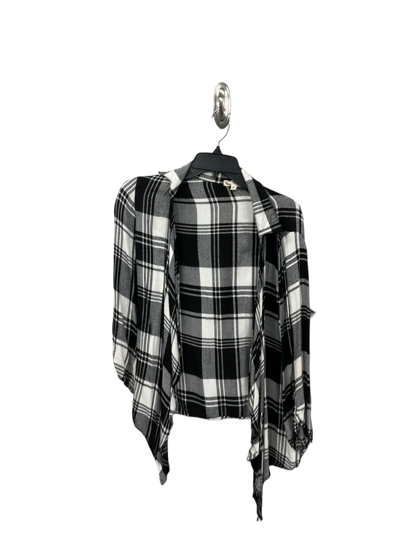 Cardigan By About A Girl In Plaid Pattern, Size: M