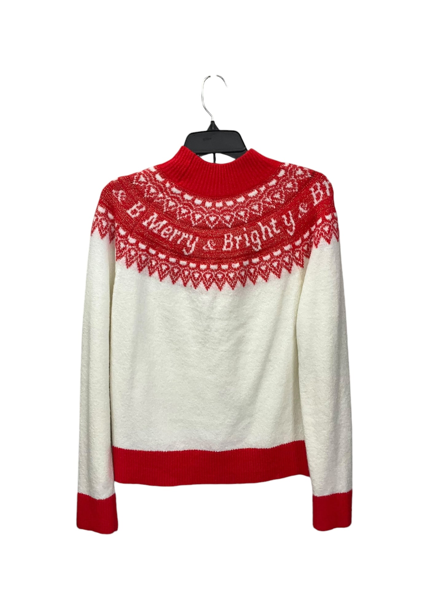 Sweater By Holiday Time In Red & White, Size: S