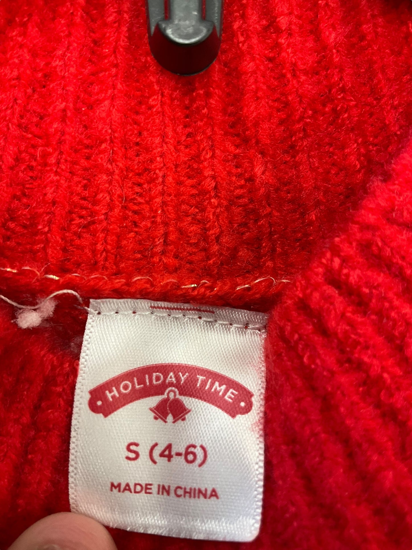 Sweater By Holiday Time In Red & White, Size: S