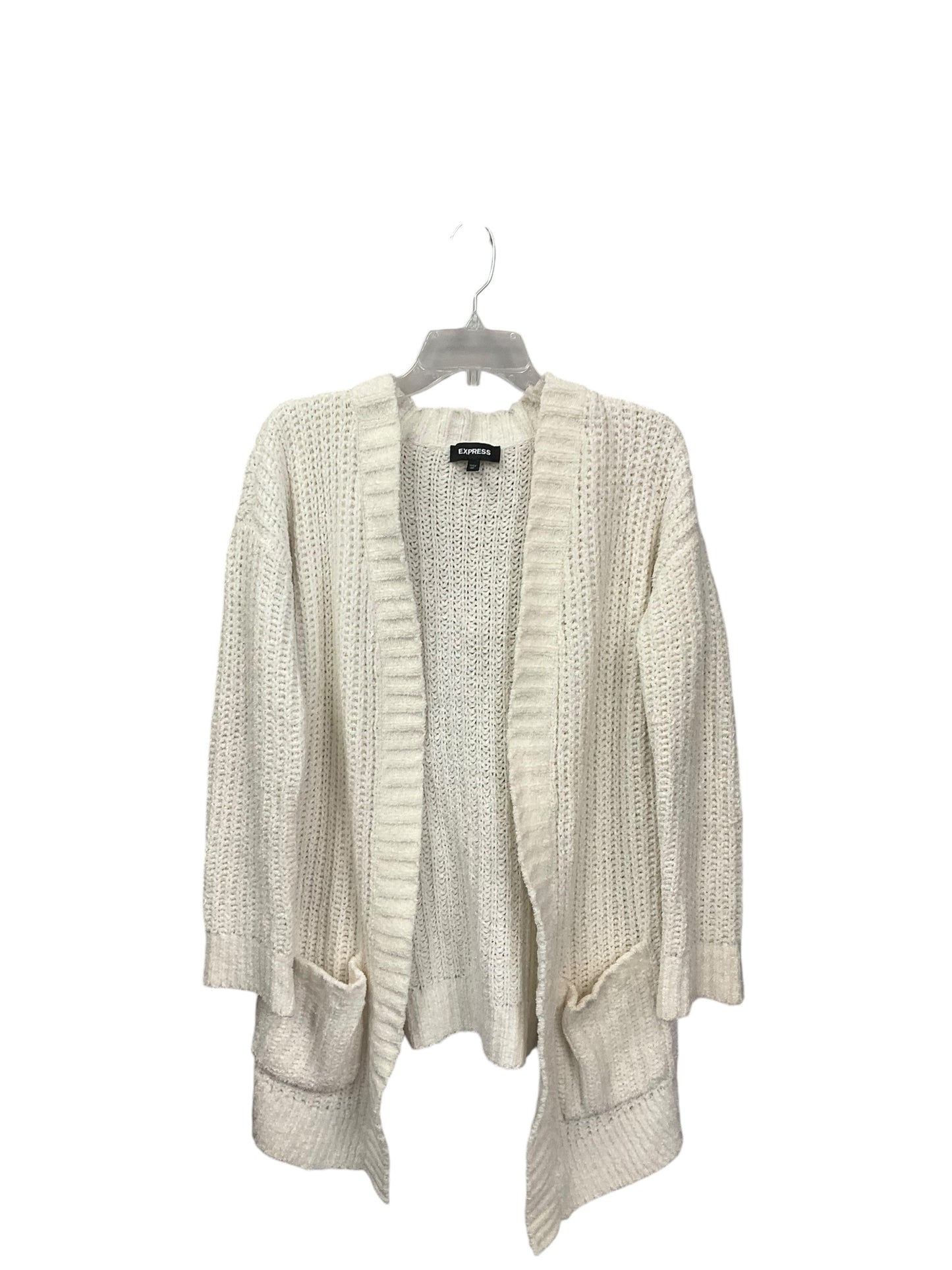 Sweater Cardigan By Express In Ivory, Size: Xs