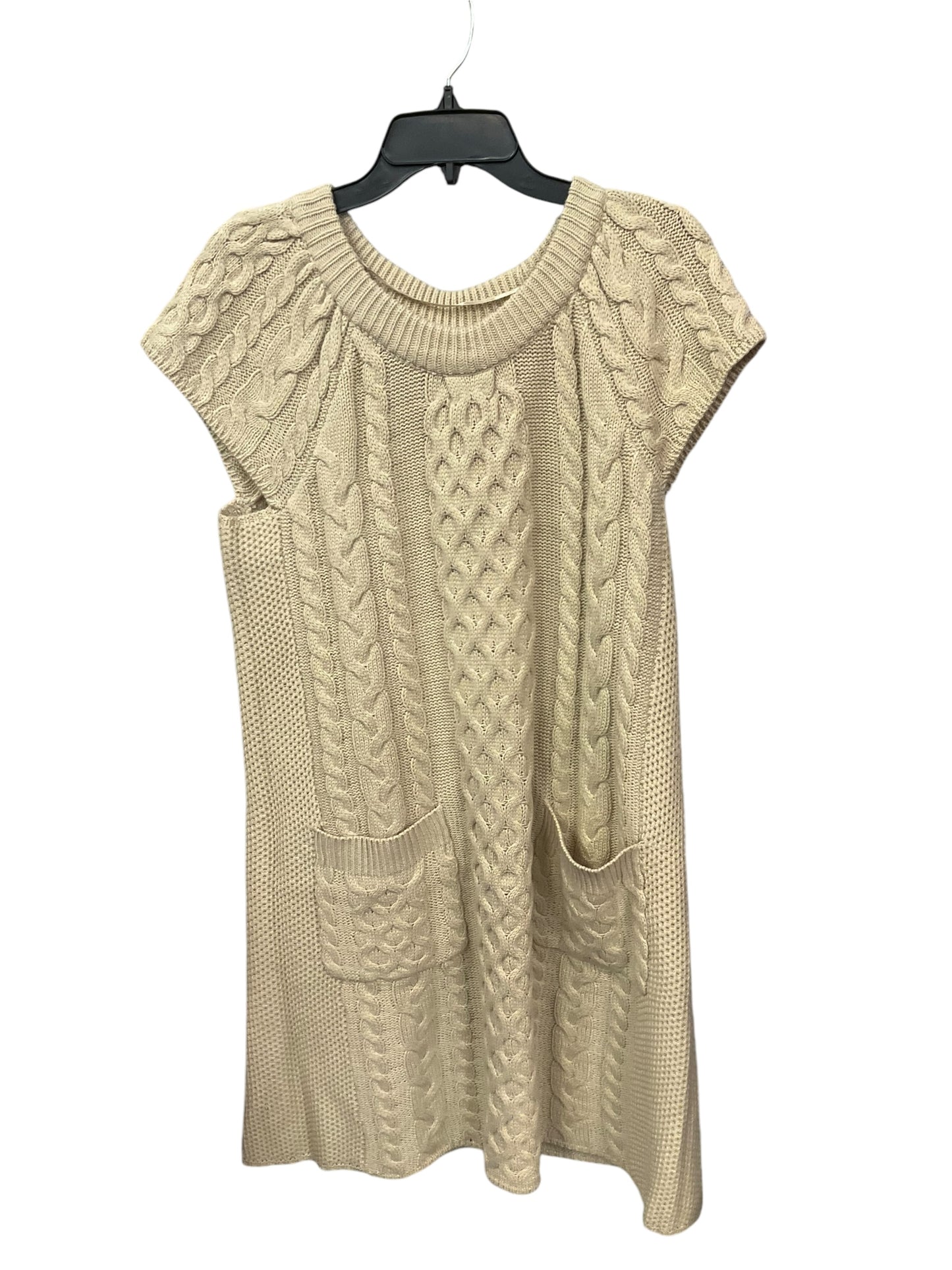 Dress Sweater By Madison Leigh In Beige, Size: Xl