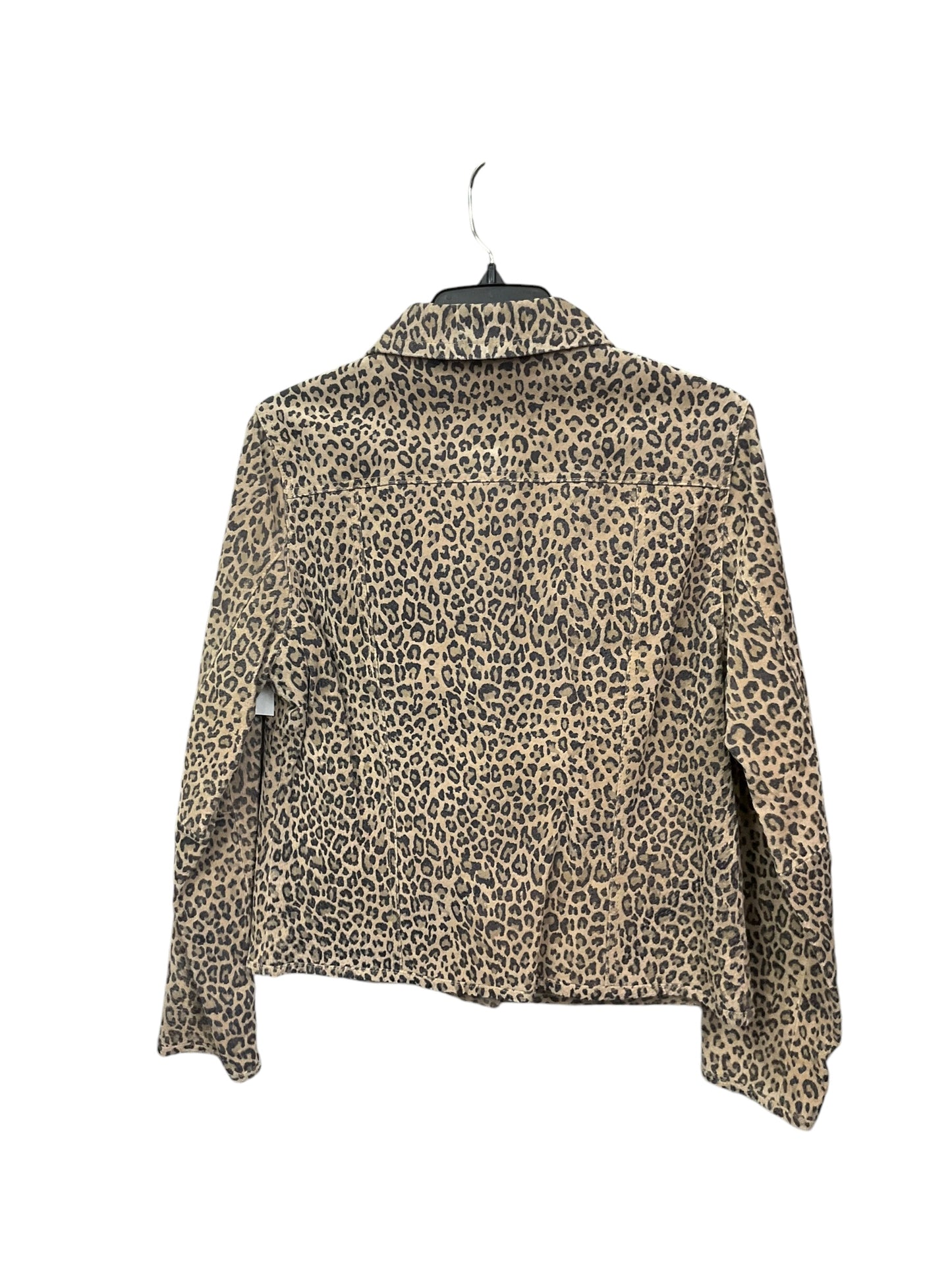 Jacket Leather By Pamela Mccoy In Animal Print, Size: S