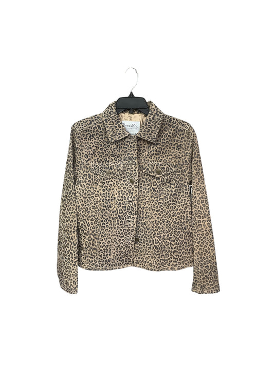 Jacket Leather By Pamela Mccoy In Animal Print, Size: S