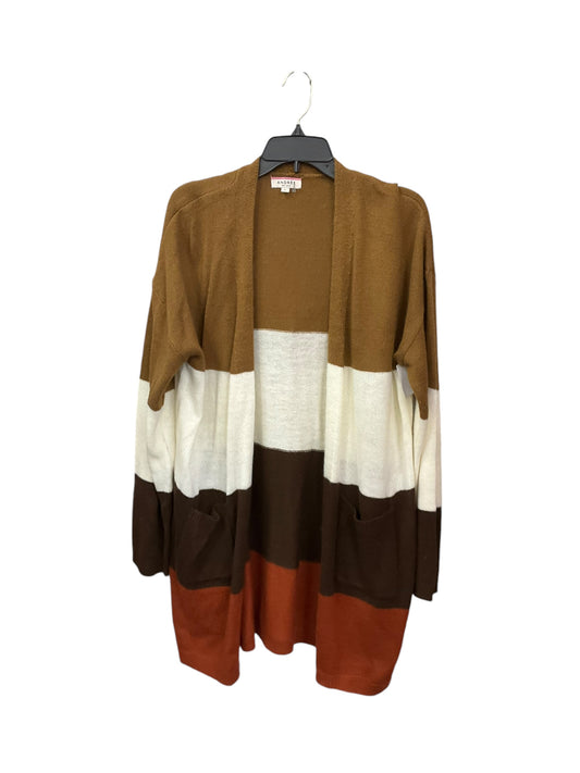 Sweater Cardigan By Andree By Unit In Multi-colored, Size: L