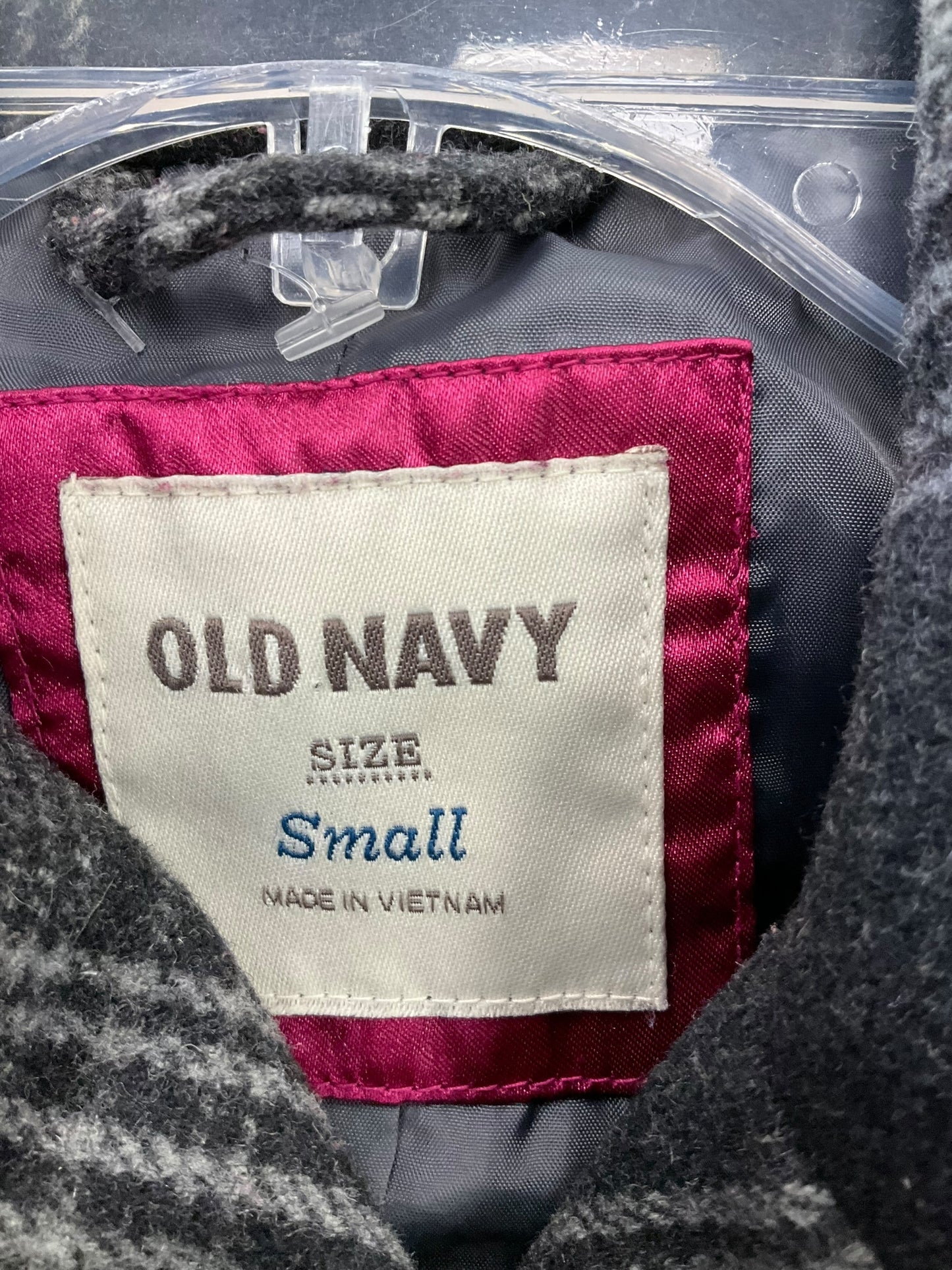 Coat Peacoat By Old Navy In Plaid Pattern, Size: S