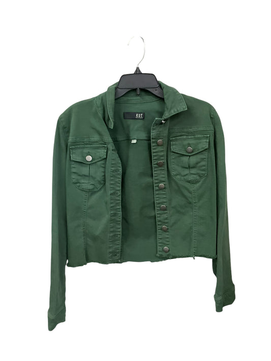 Jacket Denim By Kut In Green Denim, Size: Xs