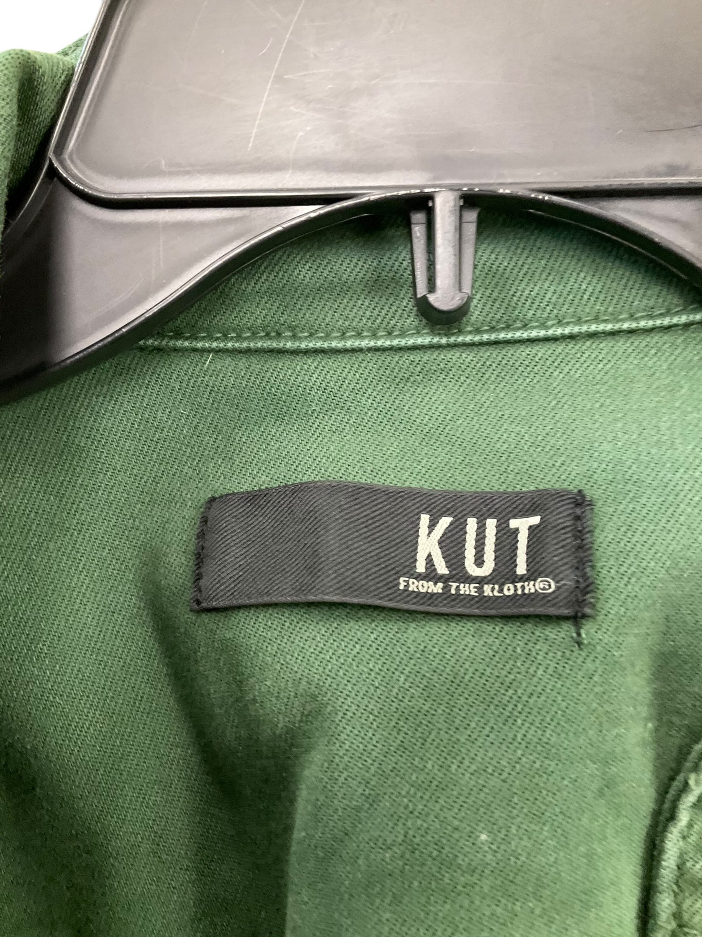 Jacket Denim By Kut In Green Denim, Size: Xs