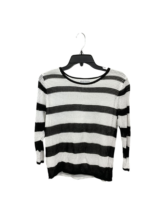 Top 3/4 Sleeve By Alfred Dunner In Black & White, Size: Petite L