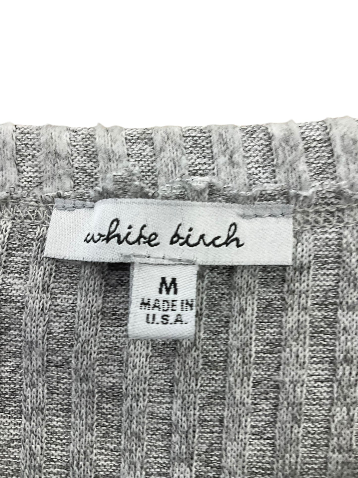 Top Long Sleeve By White Birch In Grey, Size: M