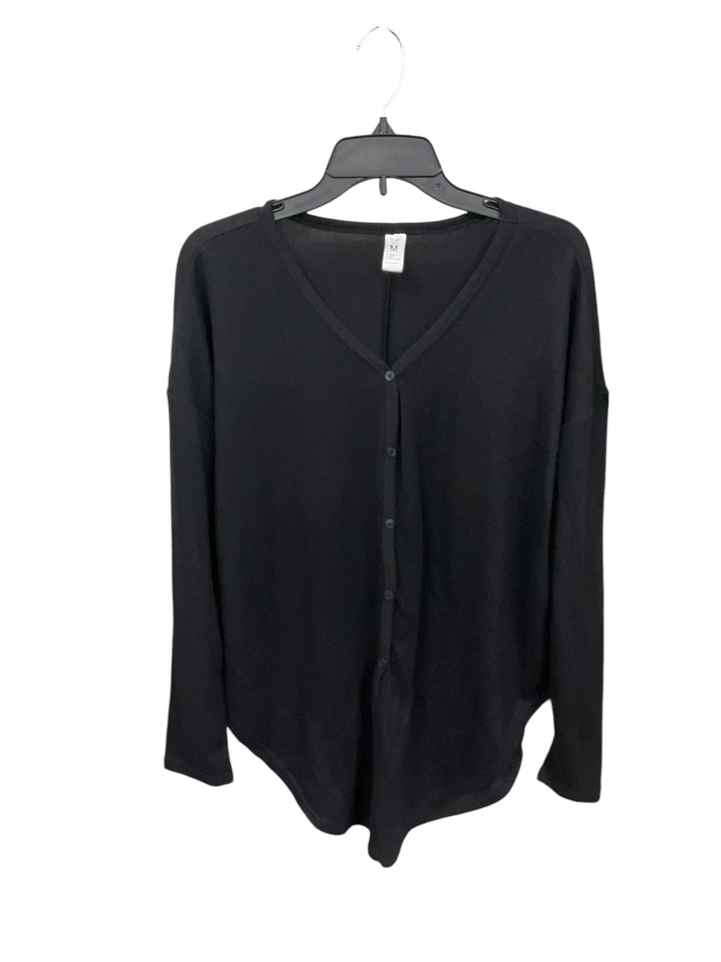 Top Long Sleeve By Just Be In Black, Size: M