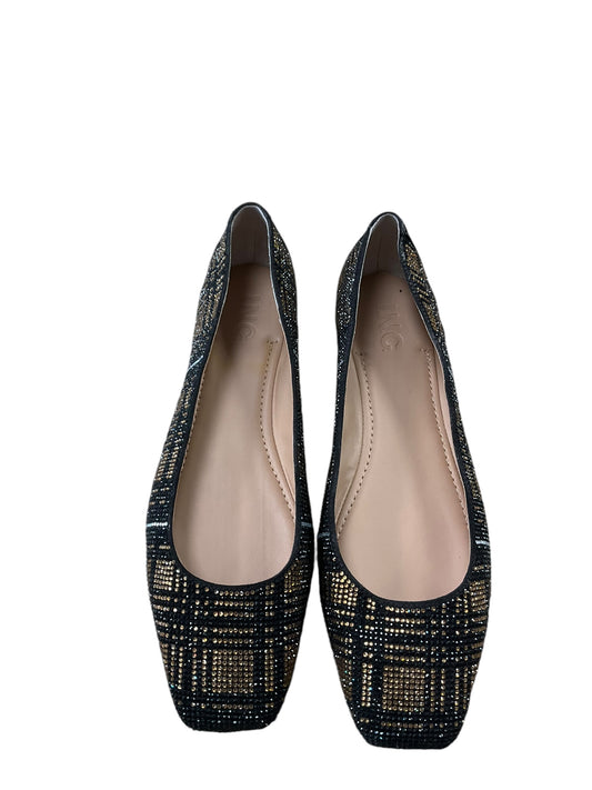 Shoes Flats By Inc In Black & Gold, Size: 10.5