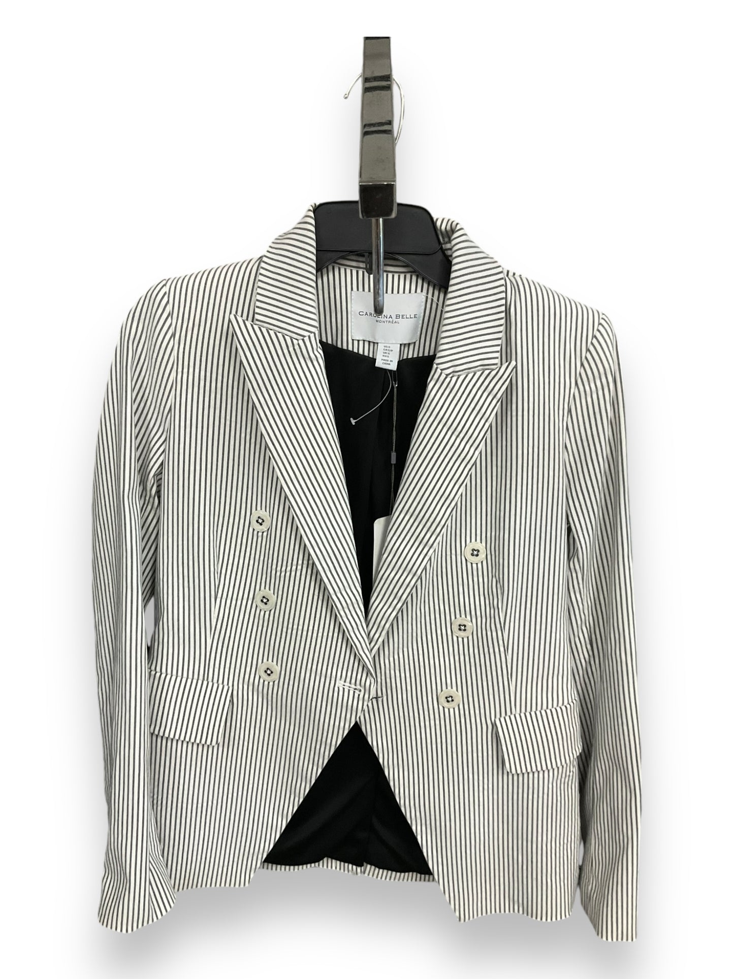 Blazer By Carolina Belle In Striped Pattern, Size: S