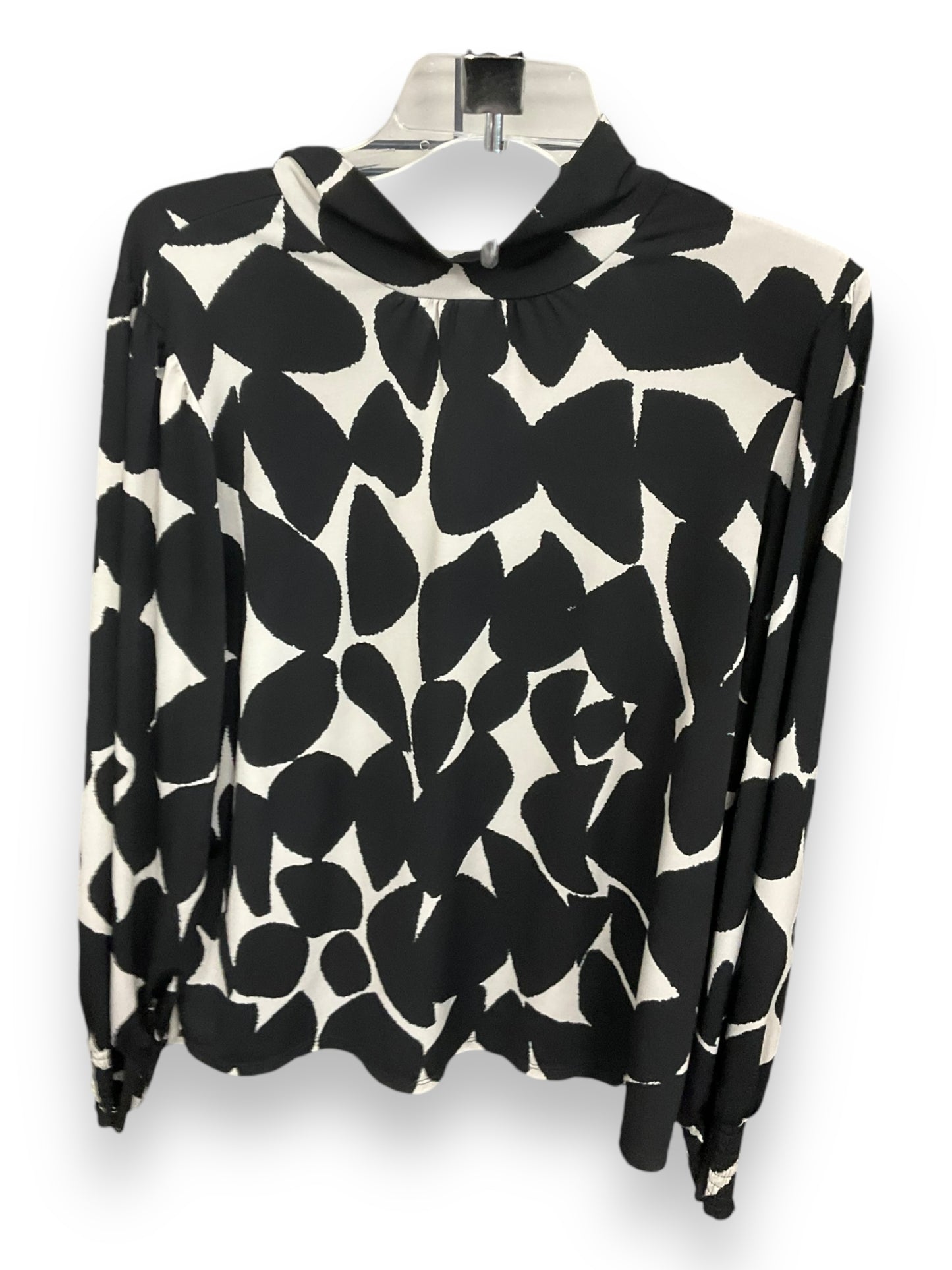 Top Long Sleeve By Sanctuary In Black & White, Size: L