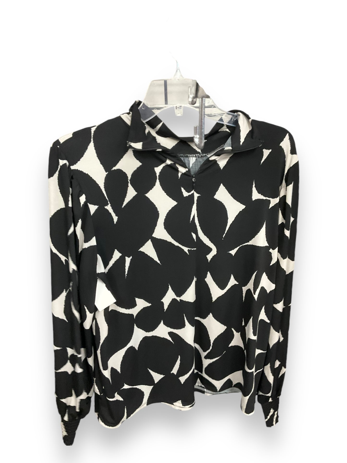 Top Long Sleeve By Sanctuary In Black & White, Size: L