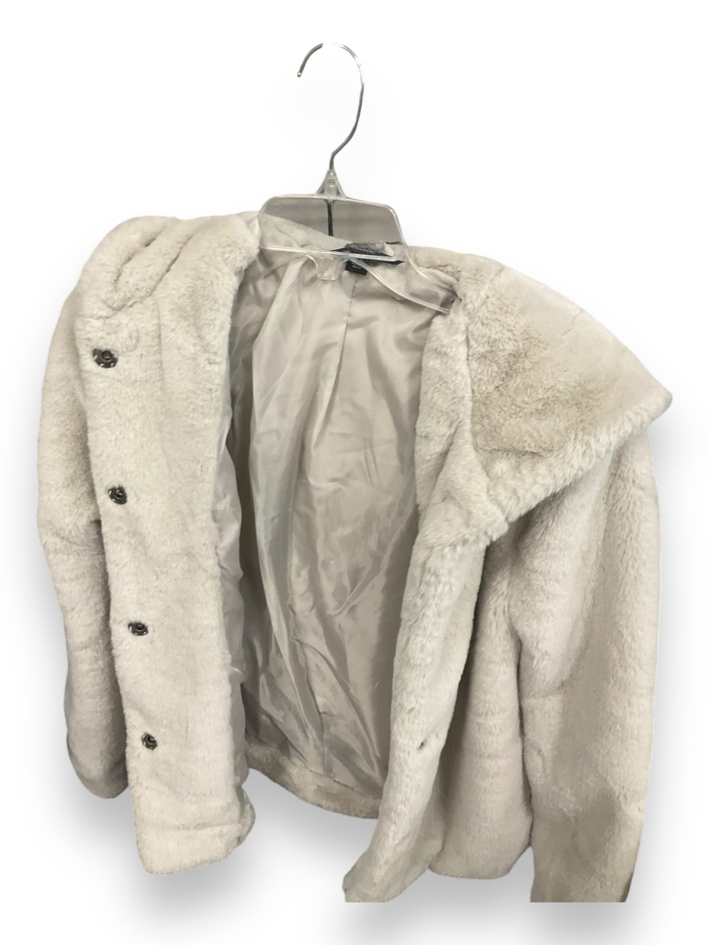 Coat Faux Fur & Sherpa By Simply Vera In Grey, Size: Xs