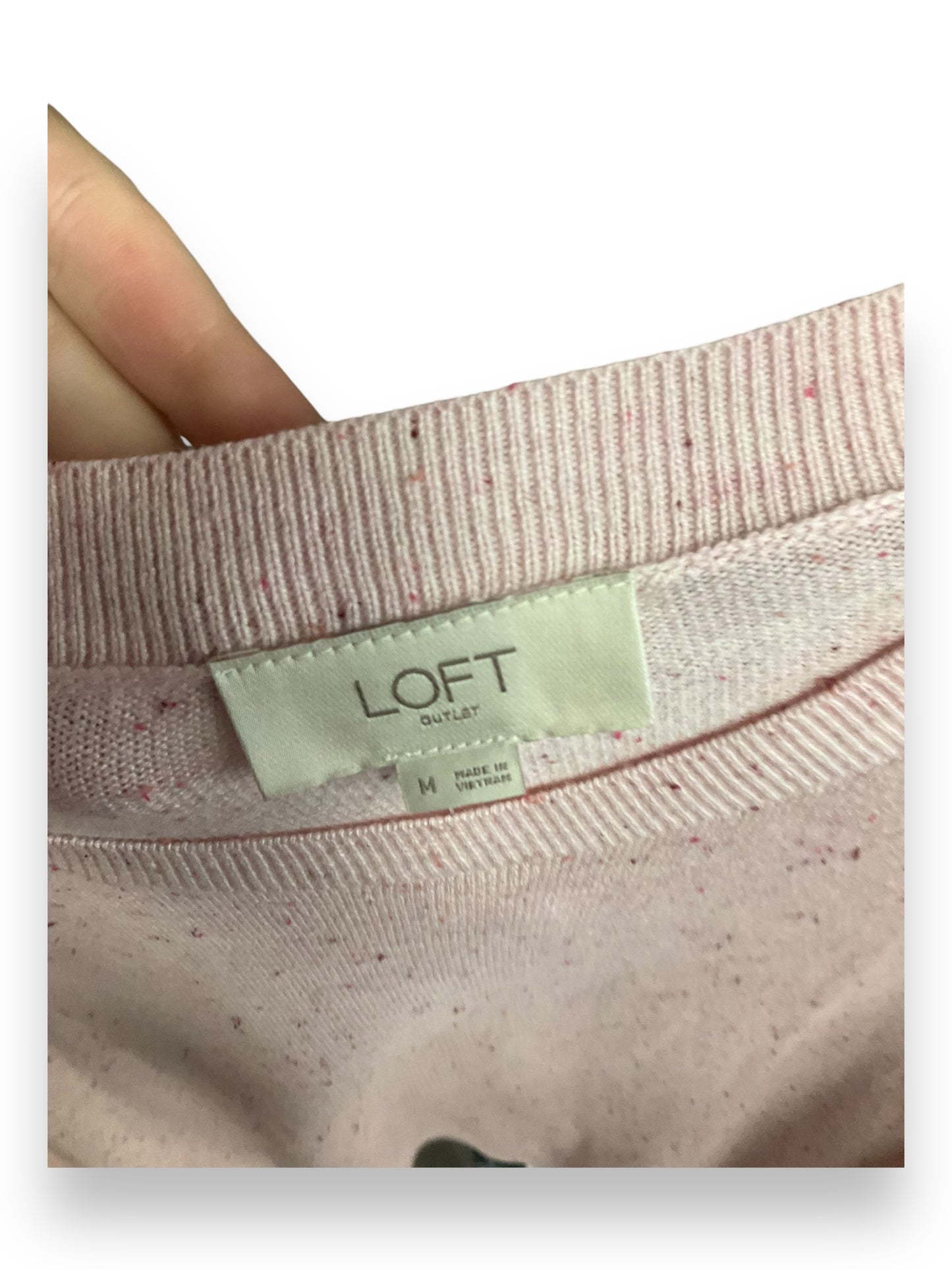 Top Long Sleeve By Loft In Pink, Size: M