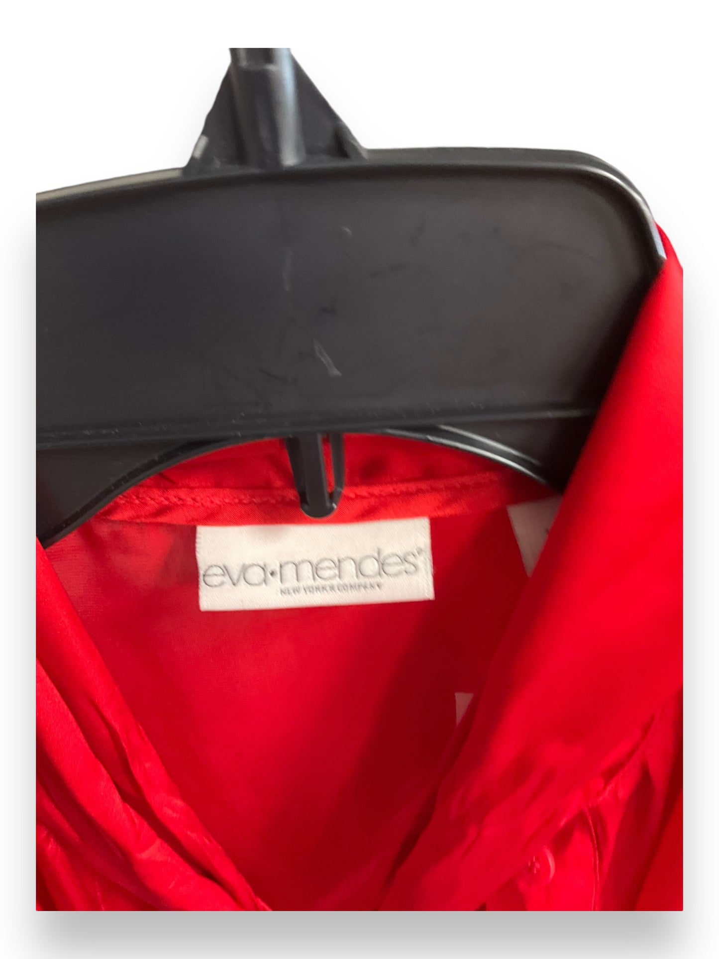 Blouse Long Sleeve By Eva Mendes In Red, Size: Xs