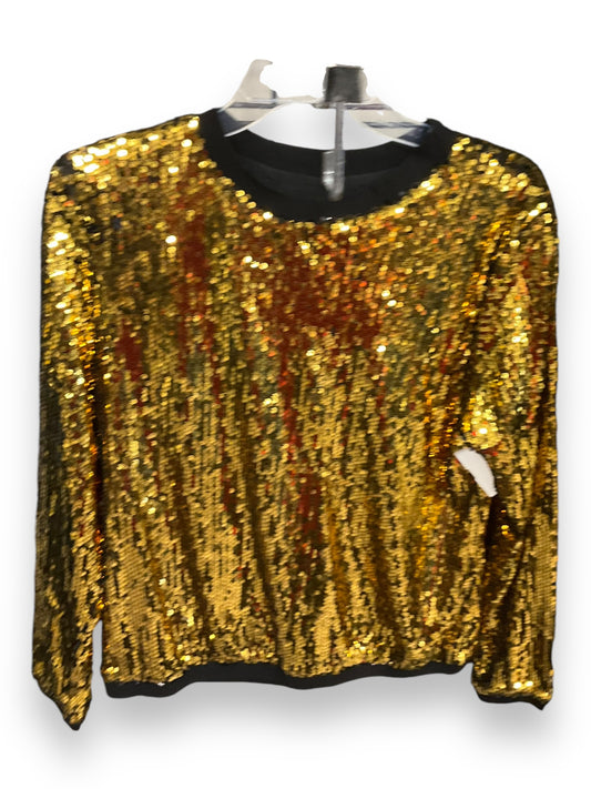 Top Long Sleeve By Clothes Mentor In Gold, Size: 4