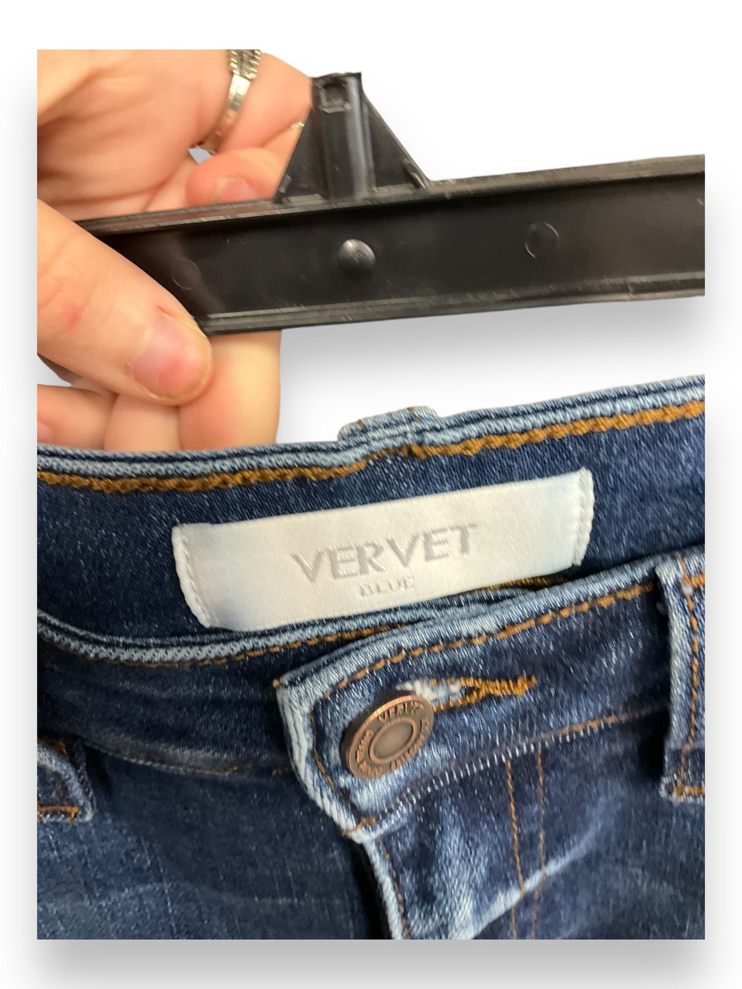 Jeans Skinny By Vervet In Blue Denim, Size: 4