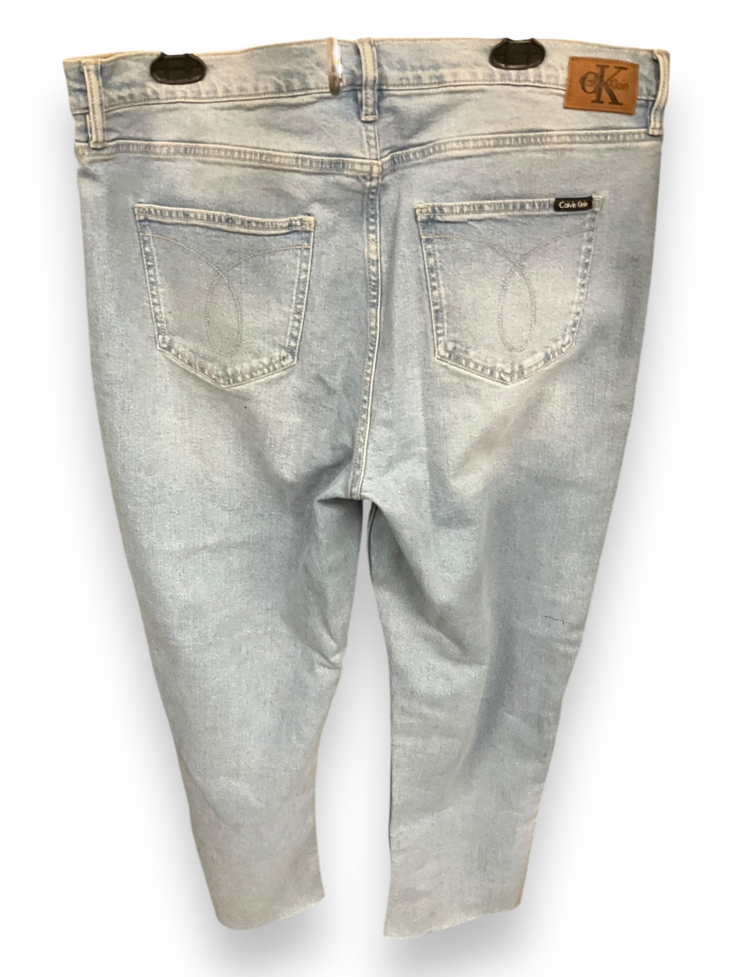 Jeans Straight By Calvin Klein In Blue Denim, Size: 16